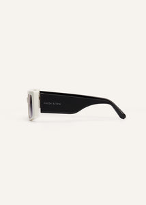 Vintage rectangle sunglasses in white