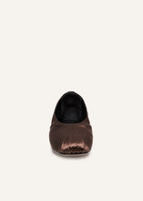 Load image into Gallery viewer, PF23 BALLET FLATS SATIN CHOCOLATE
