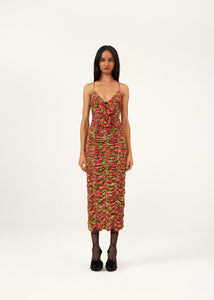PF23 DRESS 13 GREEN PRINT