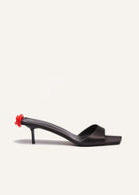 Load image into Gallery viewer, PF23 KITTEN MULES SATIN BLACK
