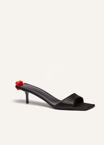 PF23 KITTEN MULES SATIN BLACK