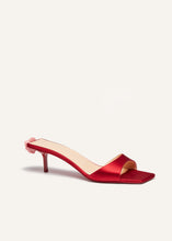 Load image into Gallery viewer, PF23 KITTEN MULES SATIN RED
