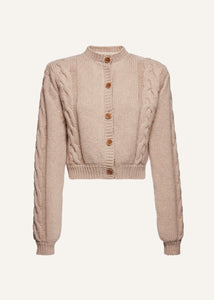 PF23 KNITWEAR 01 CARDIGAN BEIGE