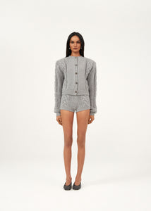 PF23 KNITWEAR 01 CARDIGAN GREY