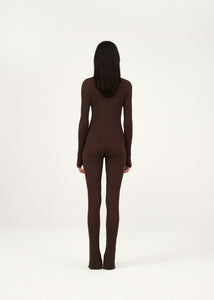 PF23 KNITWEAR 11 LEGGINS BROWN