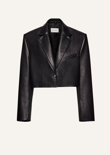 PF23 LEATHER 01 BLAZER BLACK