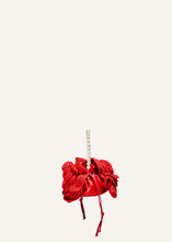Load image into Gallery viewer, PF23 MAGDA BAG RED SATIN CROCHET PEARL
