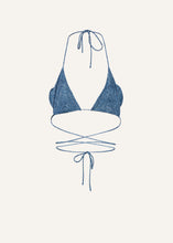 Load image into Gallery viewer, PF23 SWIM BRA 02 DENIM PRINT
