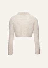 Load image into Gallery viewer, Crochet cropped bolero jacket in cream
