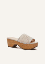 Load image into Gallery viewer, RE22 OPEN TOE CLOG IVORY CROCHET
