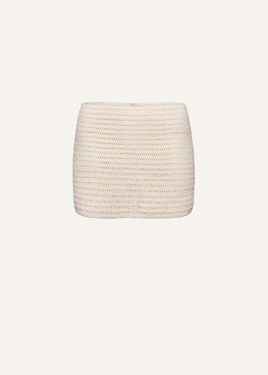 Crochet mini skirt in cream