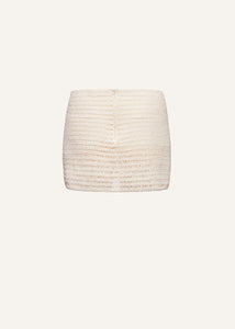Crochet mini skirt in cream