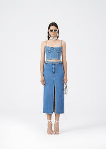 RE23 DENIM 03 TOP WASH BLUE
