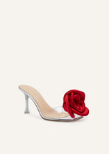 Load image into Gallery viewer, RE23 FLOWER PLEXI SHOES RED FLOWER
