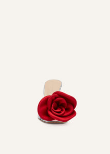 RE23 FLOWER PLEXI SHOES RED FLOWER