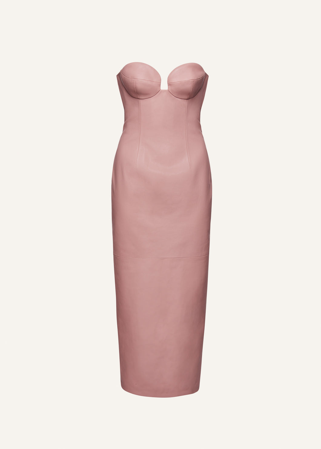 RE23 LEATHER 09 DRESS PINK