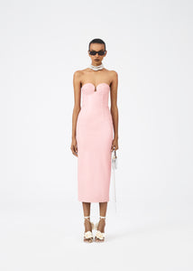 RE23 LEATHER 09 DRESS PINK