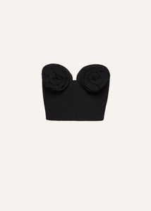 Strapless corset top in black