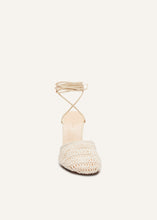 Load image into Gallery viewer, Crochet wrap heels in cream

