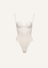 Load image into Gallery viewer, Retro bustier swimsuit in cream
