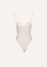 Load image into Gallery viewer, Retro bustier swimsuit in cream
