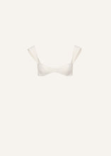 Load image into Gallery viewer, Retro bustier swim top in cream
