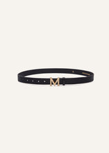 Load image into Gallery viewer, M logo belt in black grained leather
