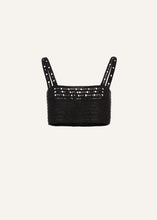 Load image into Gallery viewer, SS22 CROCHET 04 TOP BLACK
