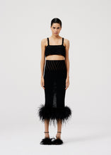 Load image into Gallery viewer, SS22 CROCHET 08 SKIRT BLACK
