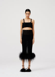 SS22 CROCHET 08 SKIRT BLACK