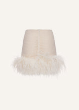 Load image into Gallery viewer, Feather crochet mini skirt in cream
