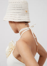 Load image into Gallery viewer, Handmade crochet bucket hat in cream
