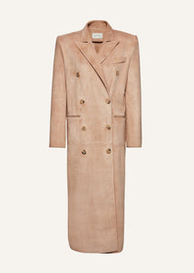 SS23 LEATHER 02 COAT BEIGE