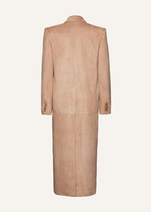 SS23 LEATHER 02 COAT BEIGE