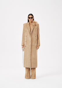 SS23 LEATHER 02 COAT BEIGE