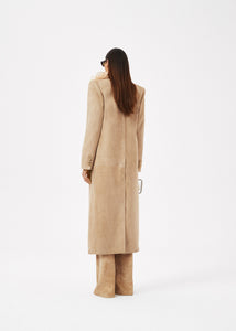 SS23 LEATHER 02 COAT BEIGE