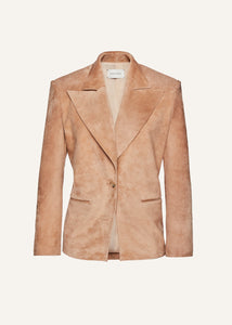 SS23 LEATHER 04 BLAZER BEIGE