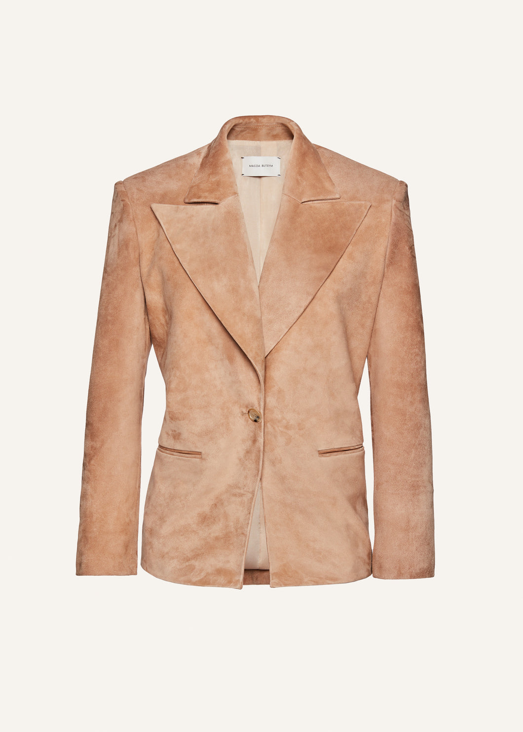 SS23 LEATHER 04 BLAZER BEIGE