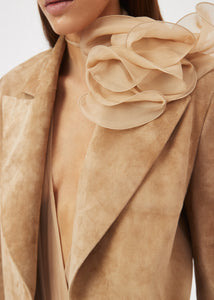 SS23 LEATHER 04 BLAZER BEIGE
