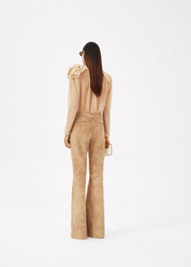 SS23 LEATHER 05 PANTS BEIGE