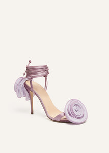 SS23 WRAP AROUND DOUBLE FLOWER SANDALS LILAC