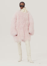 Load and play video in Gallery viewer, Shag shearling long coat in pink

